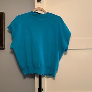 Eesome Turquoise Knit Top